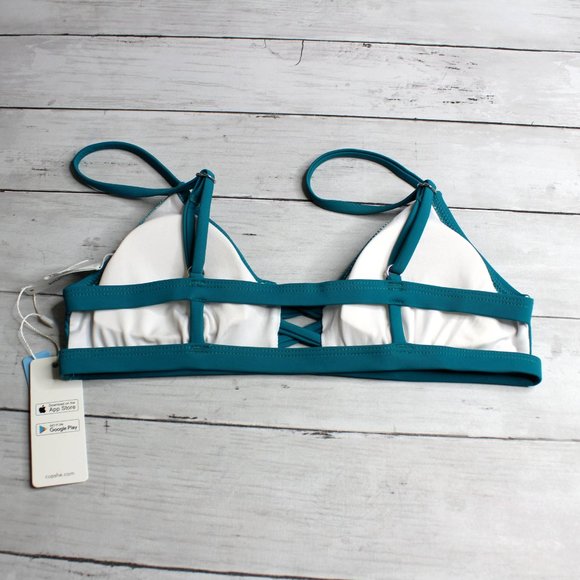 Cupshe Women's Swim Top High Waist Bikini Bottoms Size S Swimsuit 2 Pc - Picture 5 of 7